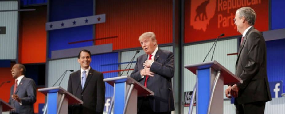 Donald Trump monopilizó el primer debate de los candidatos republicanos a la Casa Blanca.Reuters