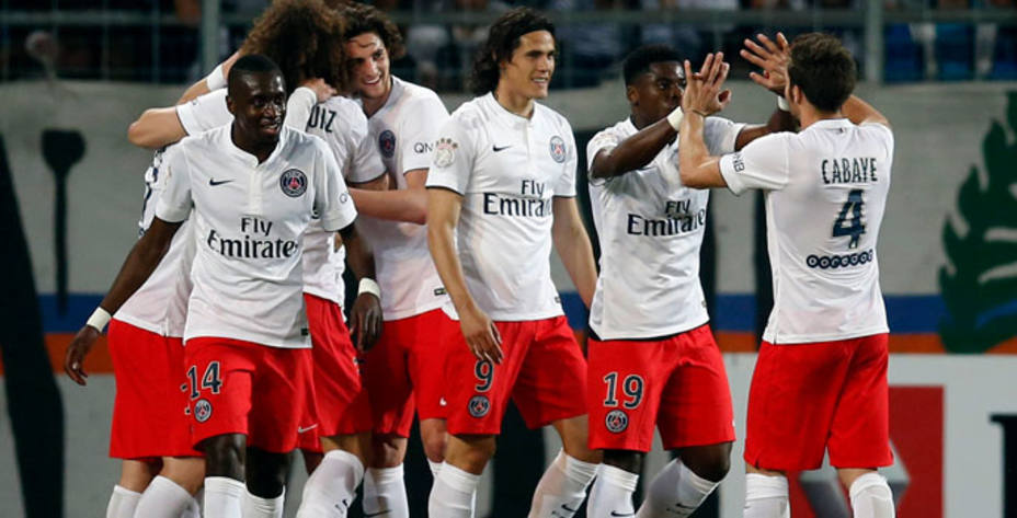 El PSG consiguió la victoria decisiva en Montpellier. (Reuters)