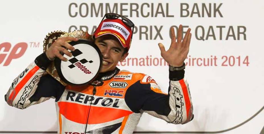 Marc Márquez, campeón en el circuito de Losail. (Reuters)