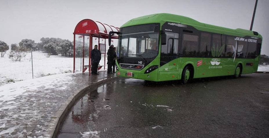 Nuevo autobús híbrido de la empresa Julián de Castro