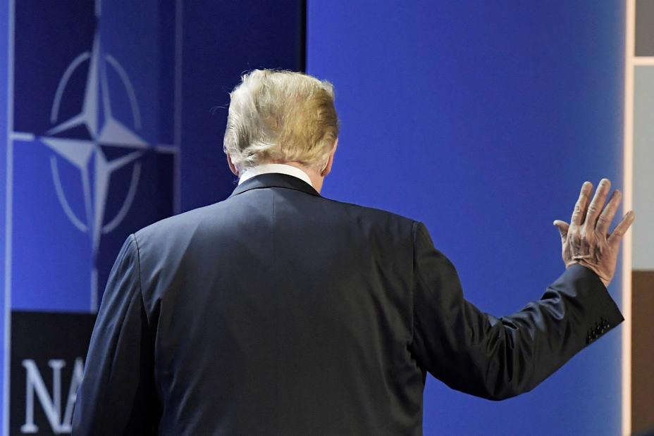 Donald Trump durante la cumbre de la OTAN en Bruselas.