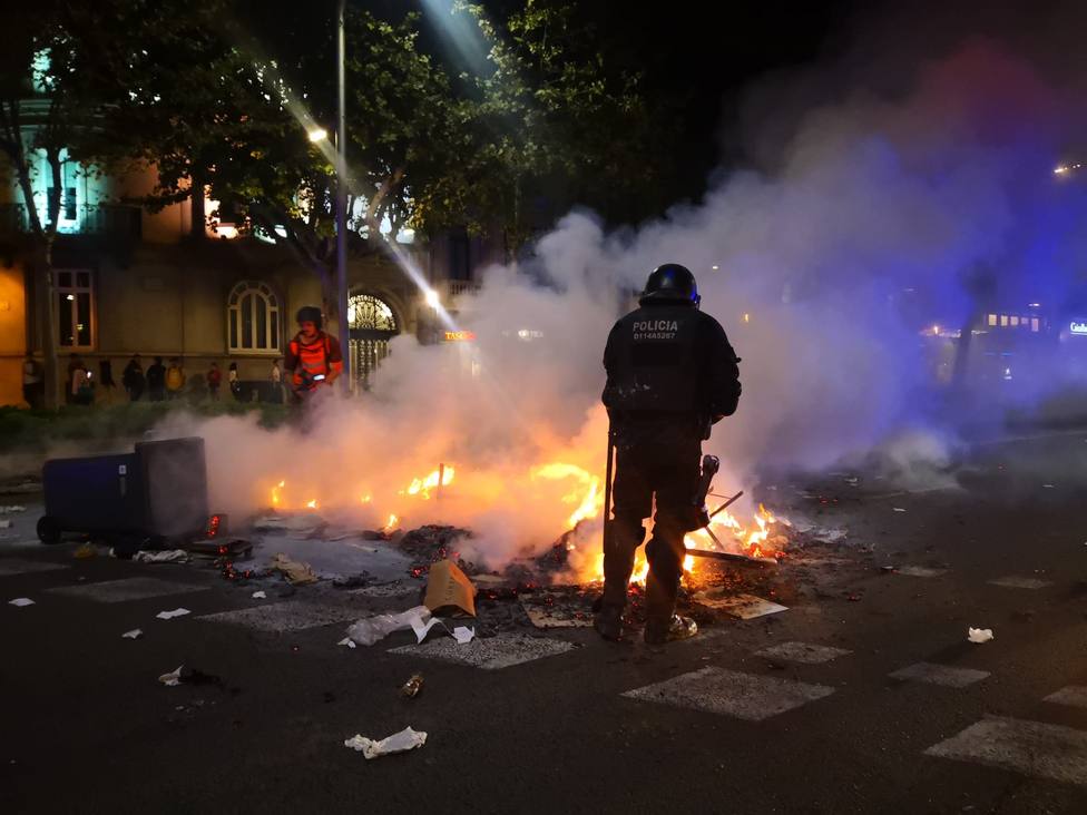 Tres detenidos en Barcelona por los disturbios cerca de la Delegación del Gobierno