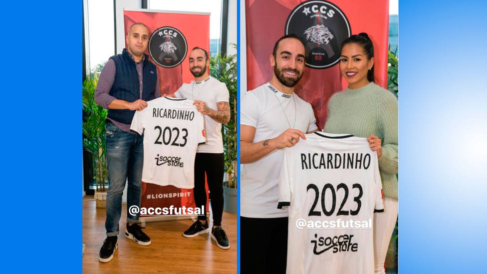 Ricardinho posa en Instagram con la camiseta del ACCS francés