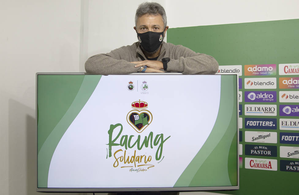 Víctor Diego, en la presentación de la campaña Racing Solidario