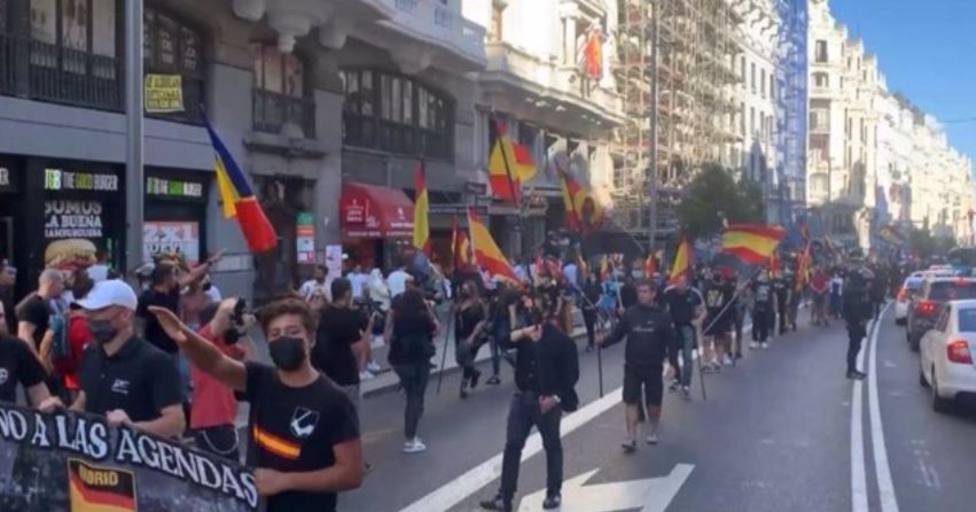 Manifestación de neonazis en Chueca - CEDIDA/ TWITTER
