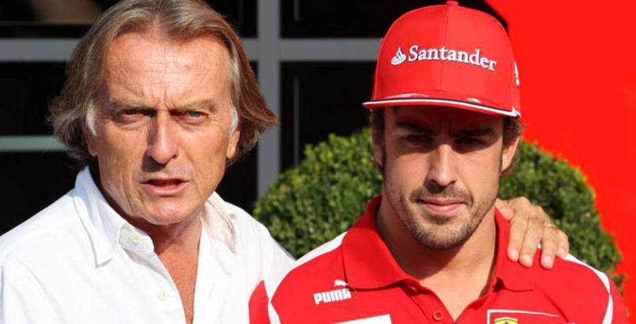 Montezemolo, junto a Fernando Alonso