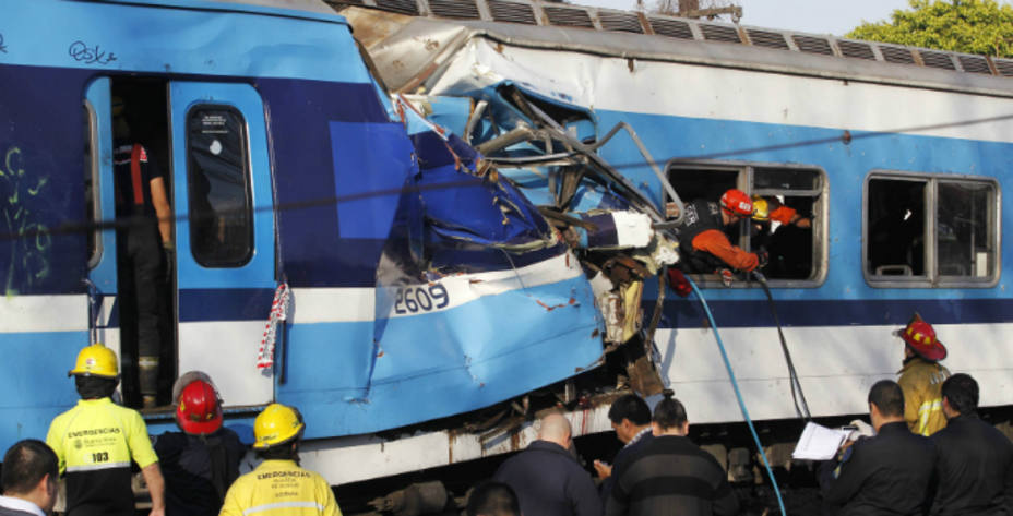 Uno de los trenes afectados en el accidente en Buenos Aires. REUTERS