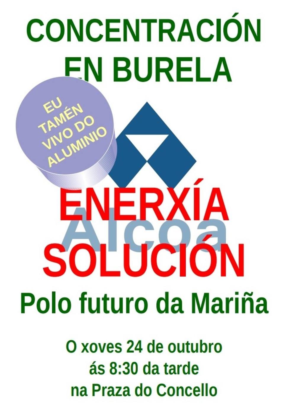 Cartel de la concentración de Burela