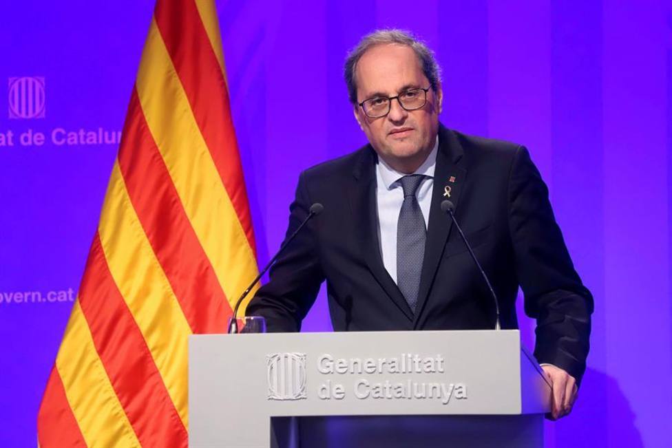 Torra ordena retirar la acusación de la Generalitat contra los independentistas por asaltar el Parlament