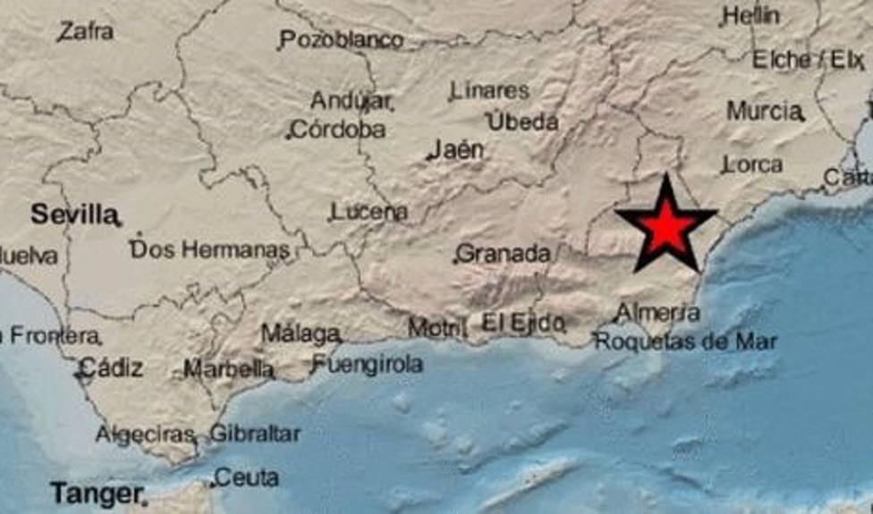 Registrado un terremoto de magnitud 3,4 al noroeste de Arboleas.