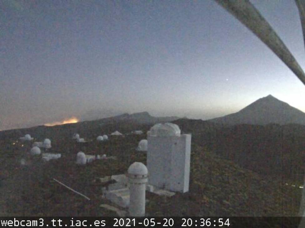 Incendio desde webcam Teide