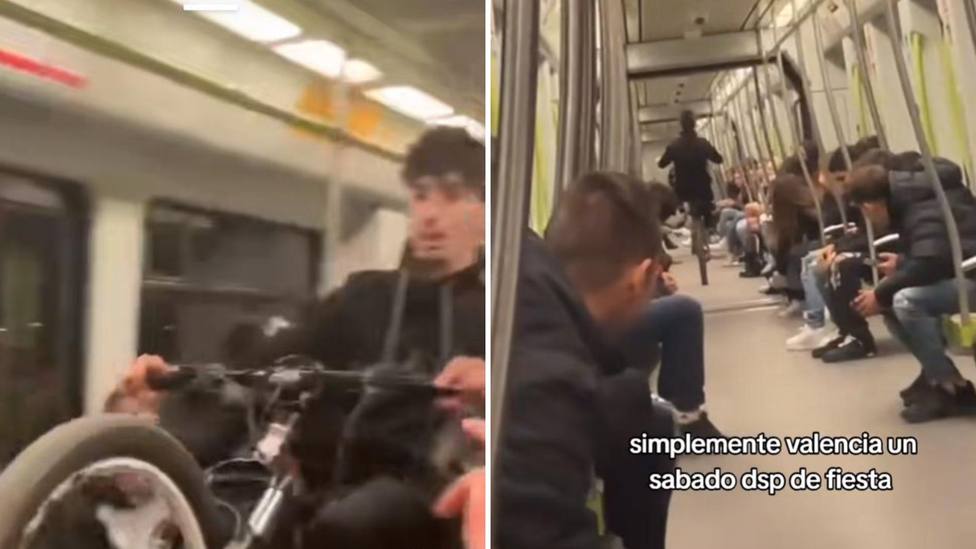 El joven que monta el espectáculo en el metro de Valencia