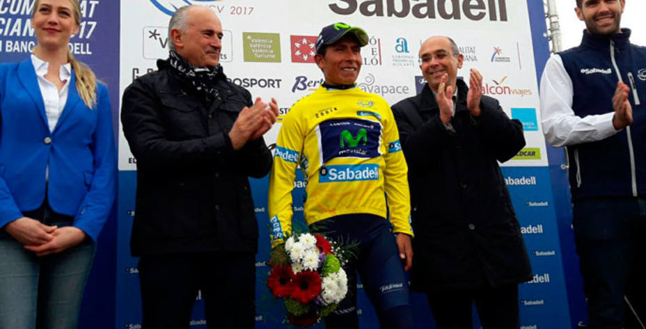 Nairo Quintana logró su primera etapa de la temporada en Mas de la Costa. @VueltaCV.