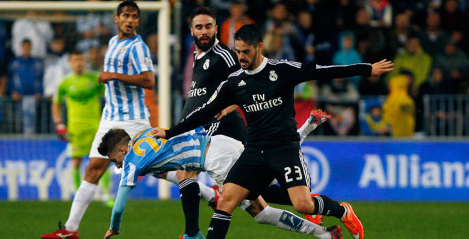 Isco no podrá jugar ante el Celta tras ser expulsado en Málaga. Reuters.