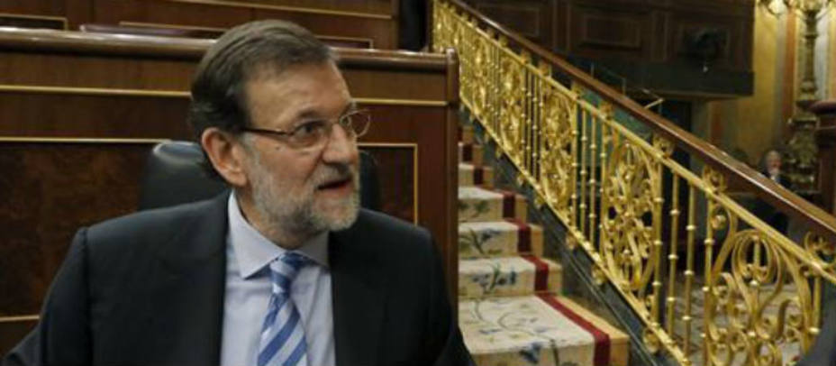 El presidente del Gobierno, Mariano Rajoy, durante la sesión de Control al Ejecutivo . EFE/Juan Carlos Hidalgo