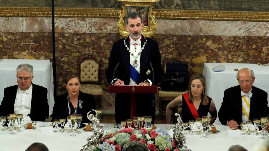 El presidente de Portugal, Marcelo Rebelo de Sousa, en su visita de Estado a España