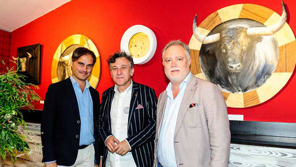 Nacho Lloret, Nicolás de Naya y Manuel Ángel Fernández en la inauguración de T de Taurus