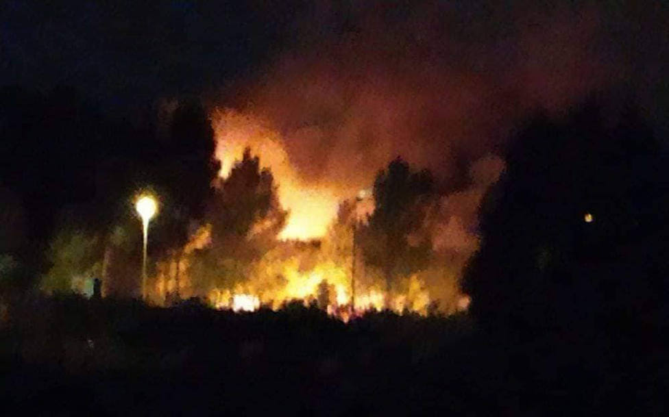 Las llamas afectaron a una zona de monte raso y arbolado - FOTO: Tráfico Ferrolterra