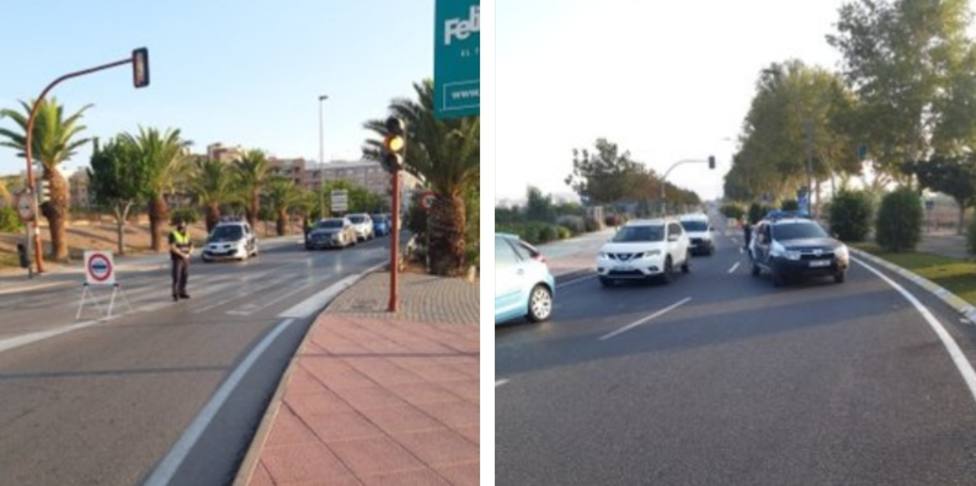 Policía Local establece puntos de control en la entrada y salida de Lorca