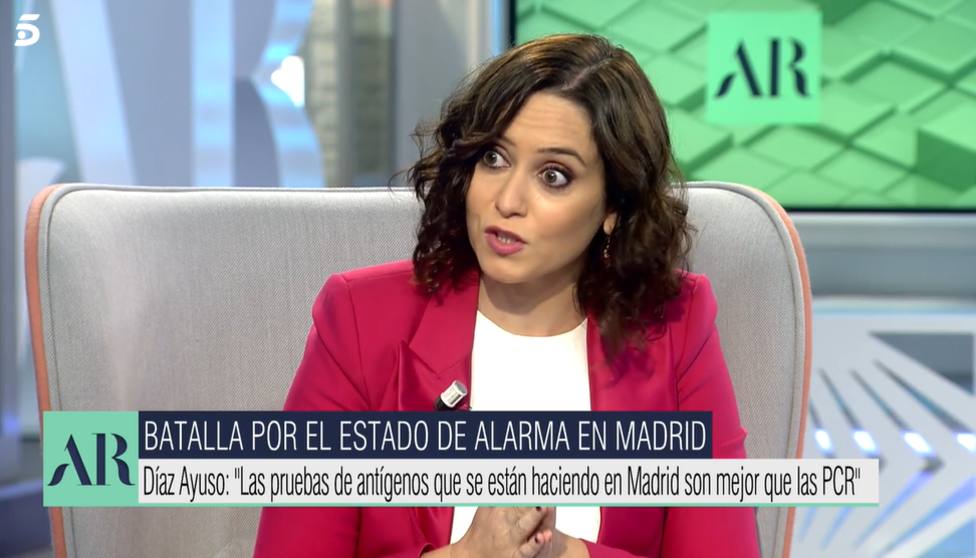 Isabel Díaz Ayuso en El Programa de Ana Rosa (Telecinco)
