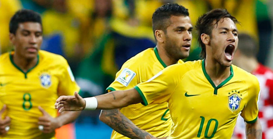 Neymar celebra el gol del empate (Reuters)