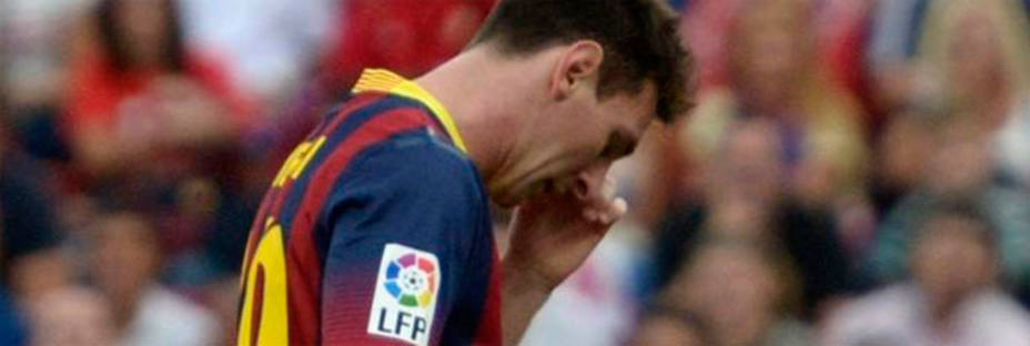 Messi, en horas bajas. REUTERS