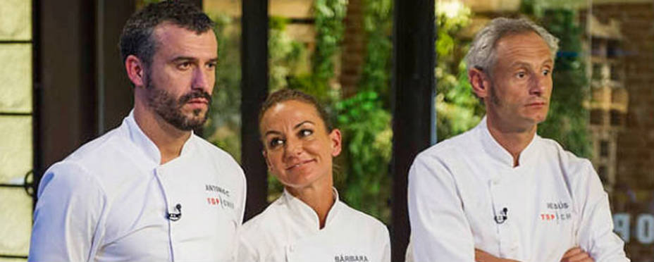 Tres de los concursantes de Top Chef. Foto antena3.com