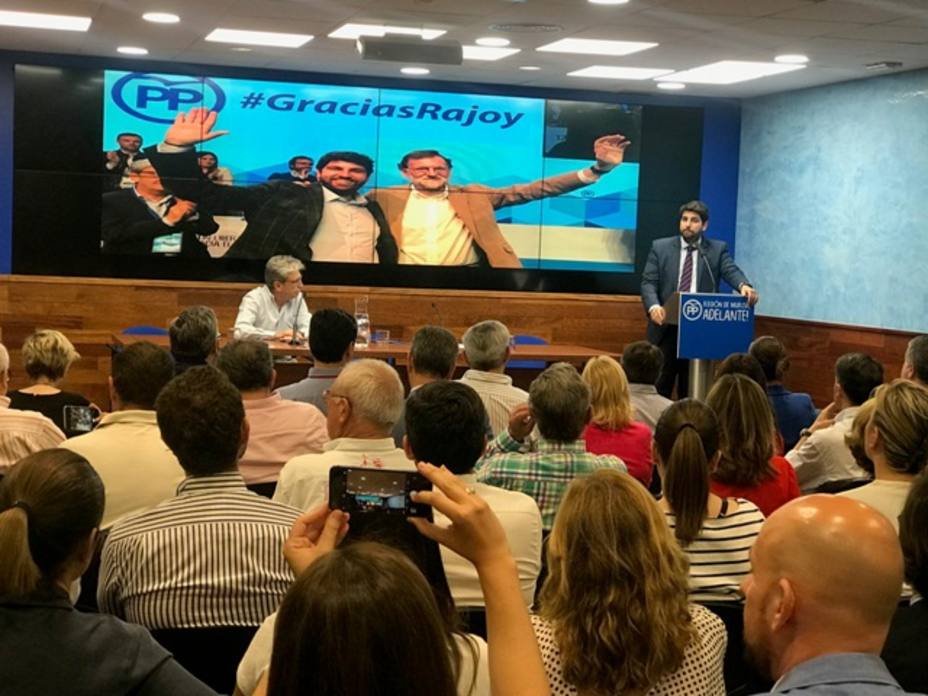 Partido Popular de la Región de Murcia define a Rajoy como un hombre de Estado