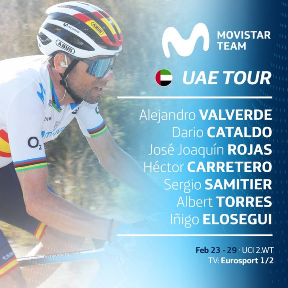 Alejandro Valverde y José Joaquín Rojas estarán en el Tour de Emiratos Árabes