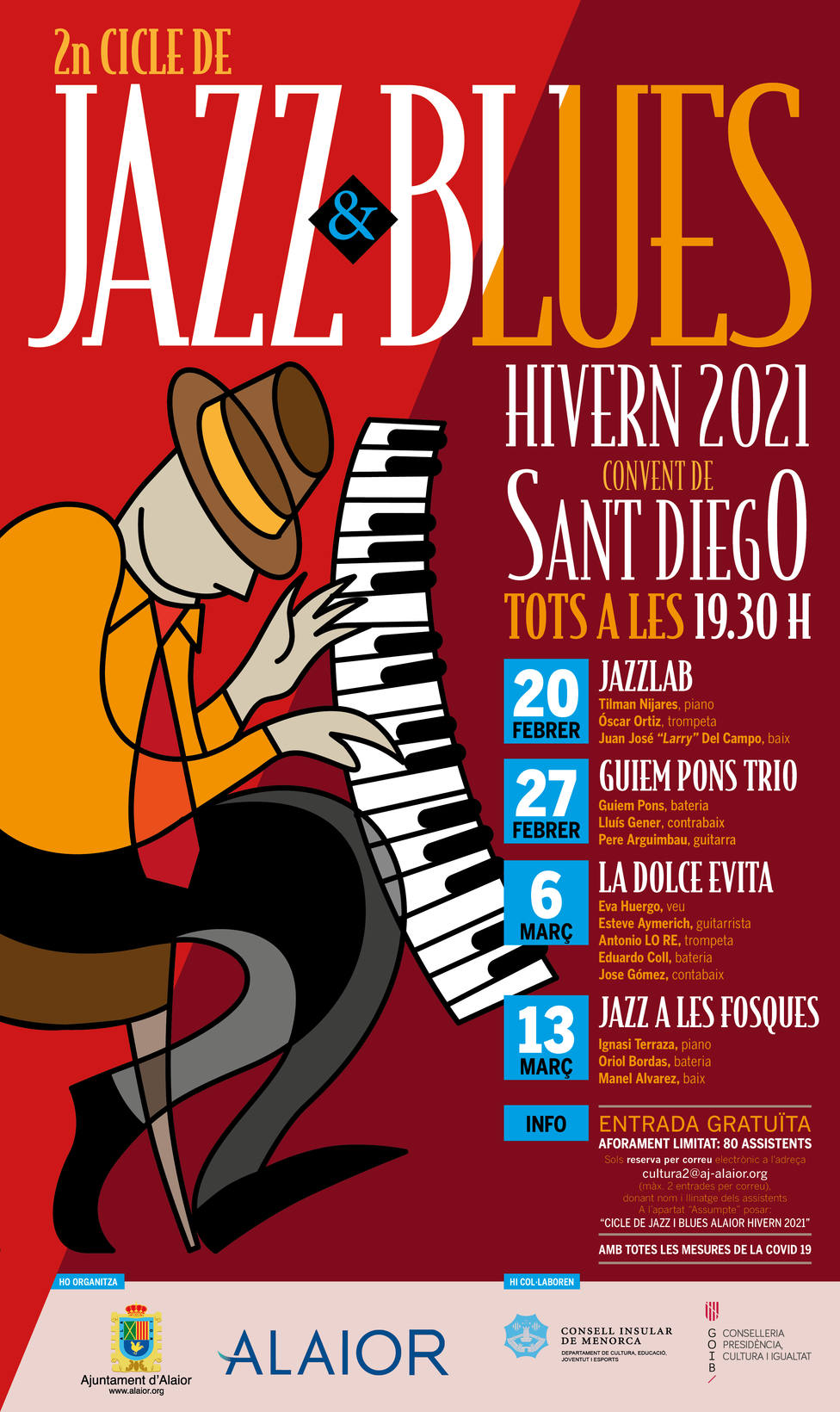 Jazz & Blues por los meses de febrero y marzo en elconvento de San Diego