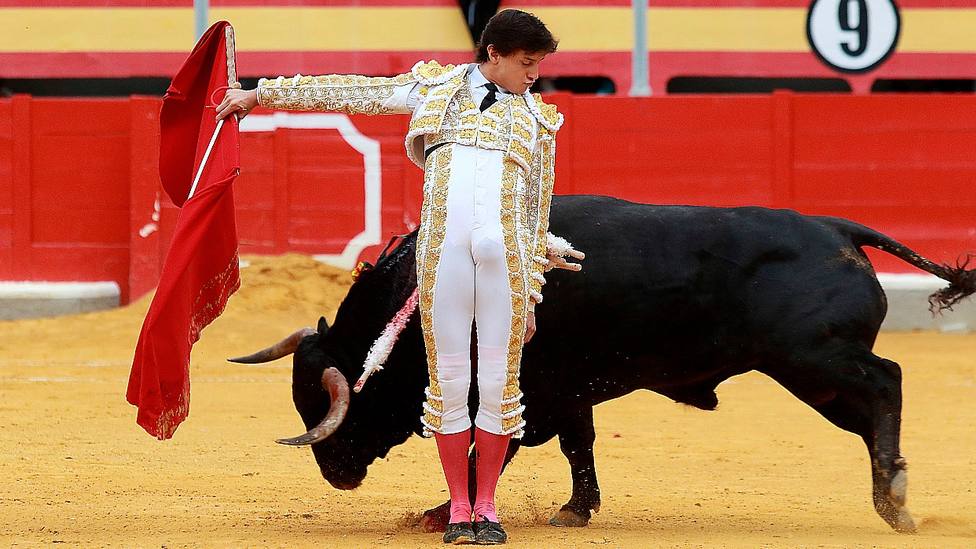Roca Rey ante Rebujino, el toro de Daniel Ruiz premiado en la Feria del Corpus de Granada