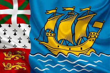 La bandera de Saint Pierre y Miquelón