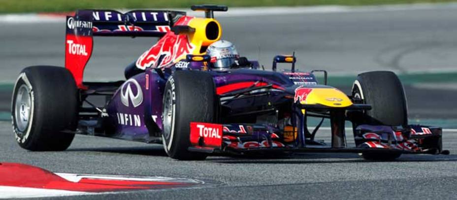 Vettel, durante los entrenamientos de esta mañana (Reuters)