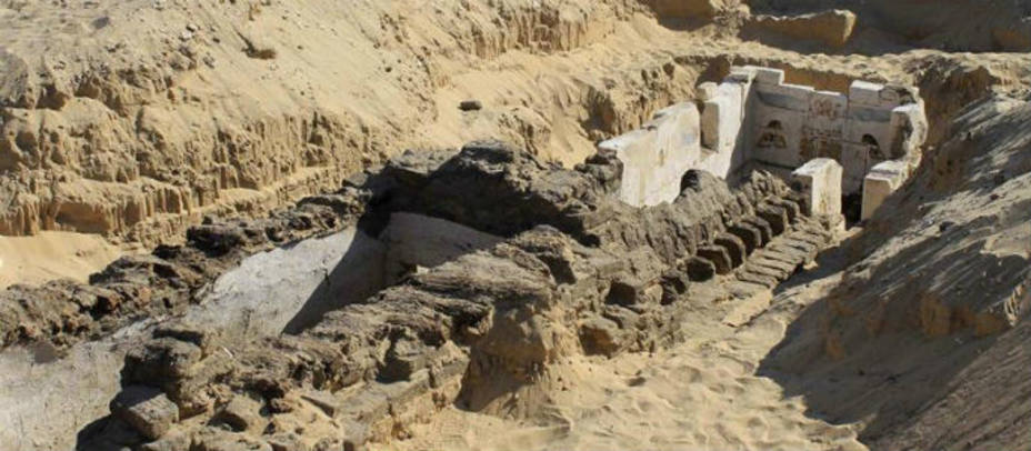 La tumba hallada en la zona arqueológica de Abydos. EFE