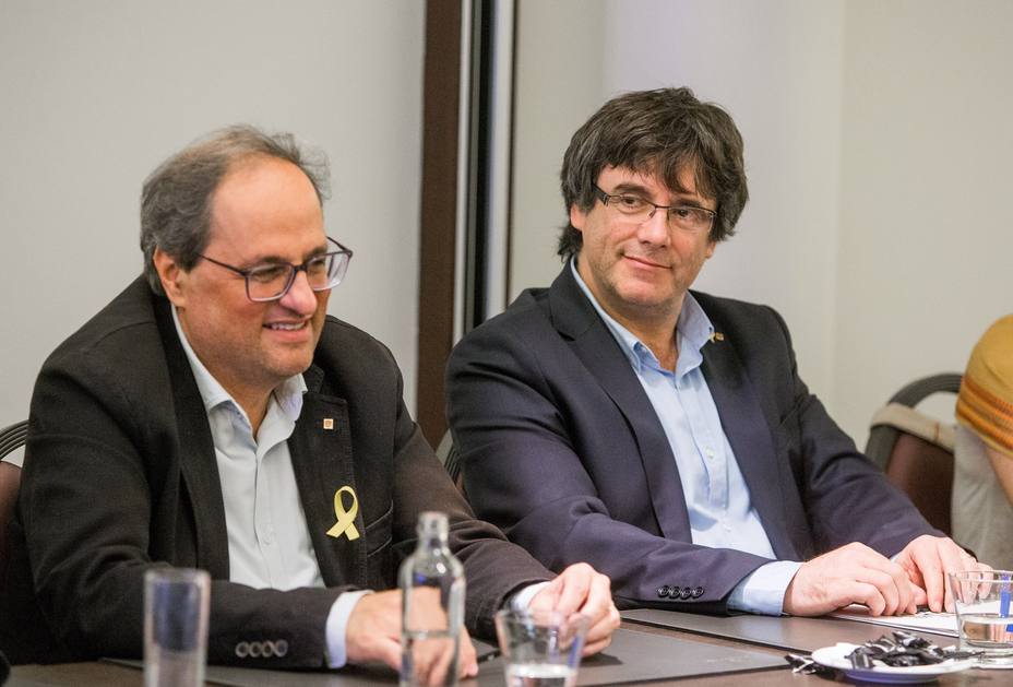 Puigdemont y Torra se reúnen en Bruselas. Archivo