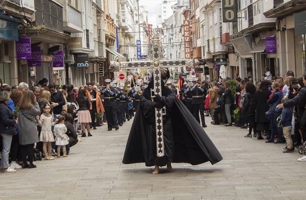 Procesión de la Semana Santa de Ferrol en el año 2019 - FOTO: Roberto Marín
