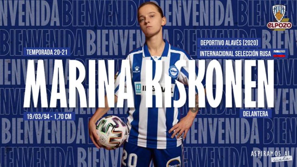 Alhama CF ElPozo incorpora a la rusa Marina Kiskonen