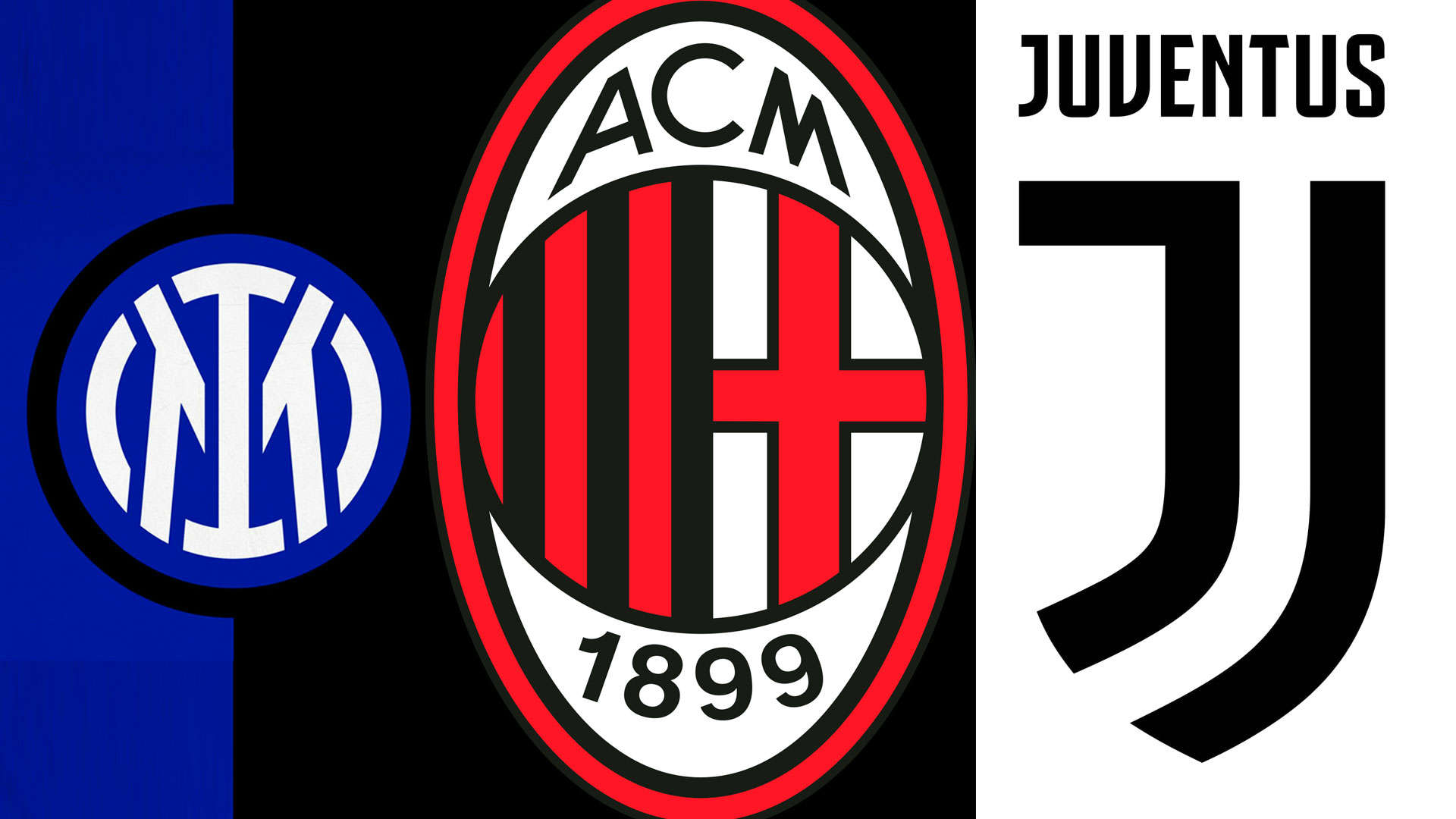 Inter de Milan, Milan y Juventus