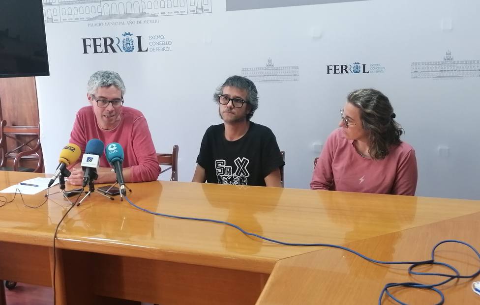 Iván Rivas, Xavier Rodríguez y María do Mar López en rueda de prensa este miércoles