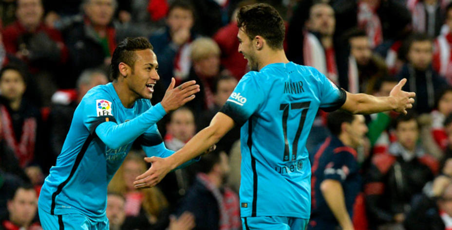Neymar y Munir, goleadores ante el Athletic (Reuters)