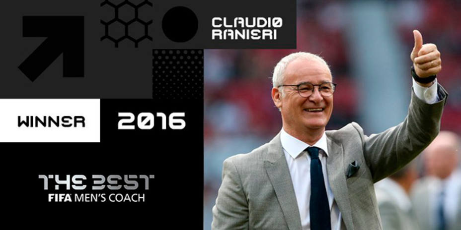 Claudio Ranieri, elegido Mejor Entrenador de 2016