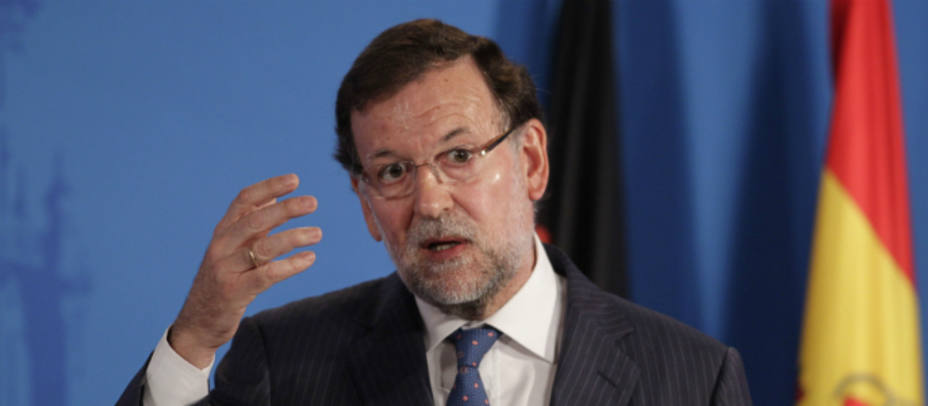 Mariano Rajoy en su comparecencia en Santiago junto a Angela Merkel. REUTERS