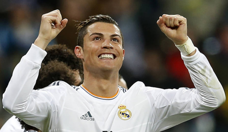 Cristiano Ronaldo tras marcar el 2-0 ante el Celta (Reuters)