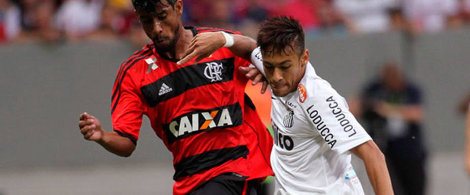 Neymar, durante su último partido con el Santos (REUTERS)