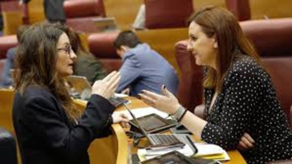 catalá y Oltra discuten en las Cortes