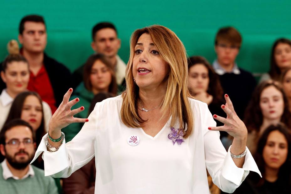 Susana Díaz en campaña electoral