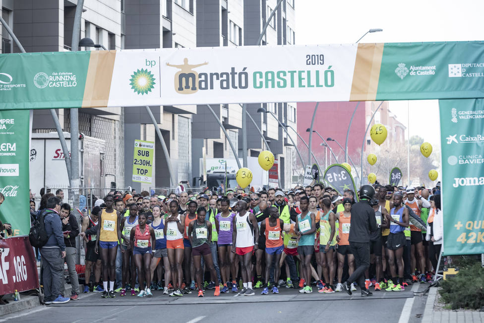 Salida de la maratón de Castellón en 2019