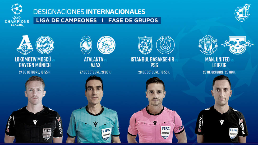 Cuatro árbitros españoles estarán en el VAR de la 2ª jornada de la Liga de Campeones (IMAGEN: RFEF)