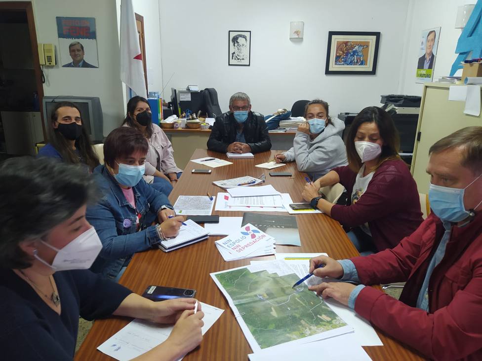 Reunión de representantes del BNG de los ayuntamientos de la comarca. FOTO: BNG