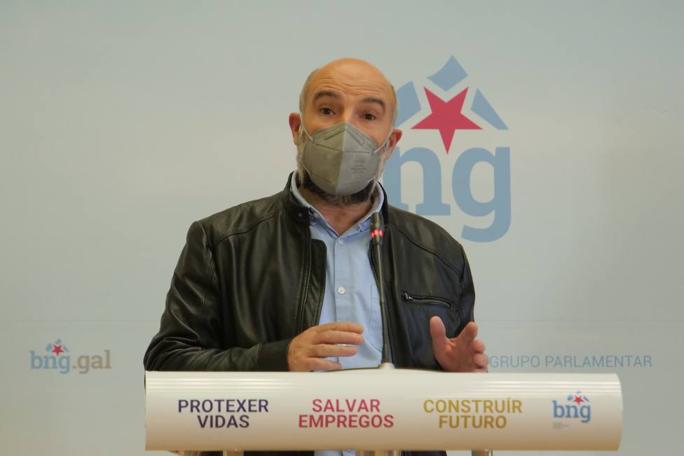 Nestor Rego en su comparecencia para presentar la iniciativa - FOTO: BNG